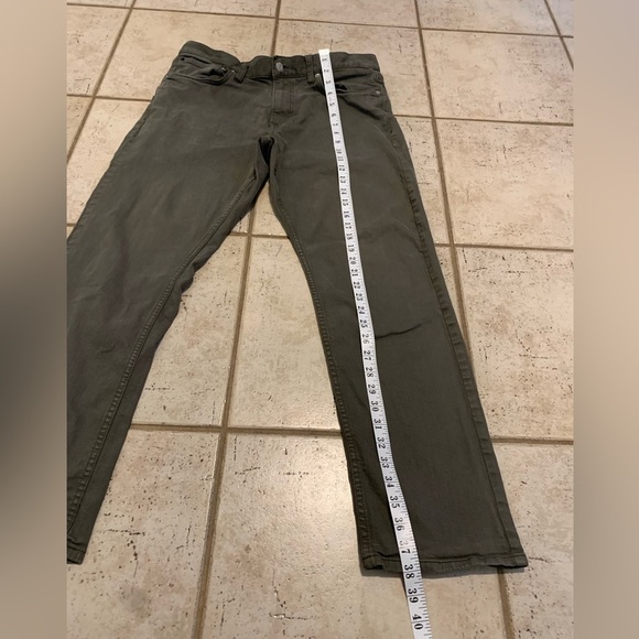 Calvin Klein Jeans Men's Khaki / Olive Green Straight Leg Jeans W34 L30 - Picture 6 of 7